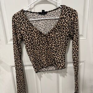 Forever 21 Leopard Print Crop Top